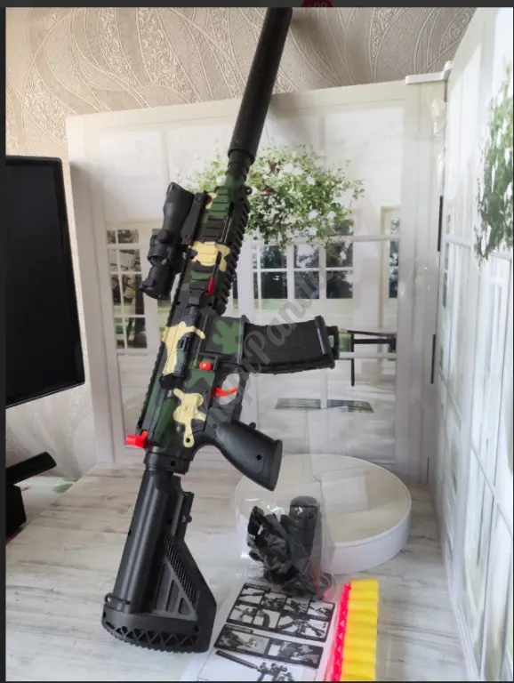 Детский автомат с мягкими пулями, штурмовая винтовка M416, игрушечное оружие для мальчиков