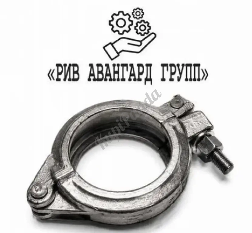Замок бетоновода болтовой оцинкованный DN100 127мм