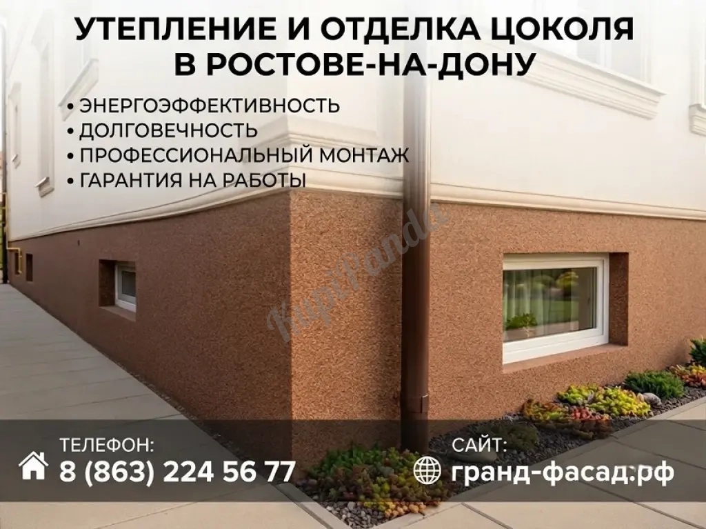 Утепление и отделка цоколя в Ростове-на-Дону | Под ключ