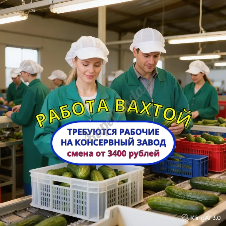 Требуются рабочие на консервный завод Дядя Ваня ст. Новоминская