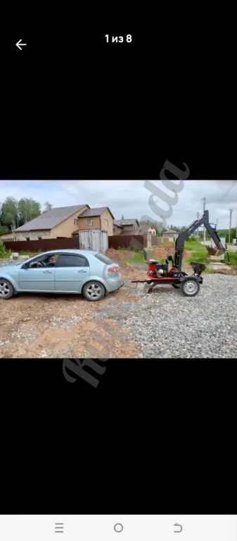 Мини экскаватор прицепной