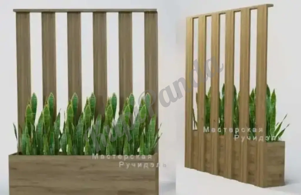 Мобильное кашпо с перегородкой