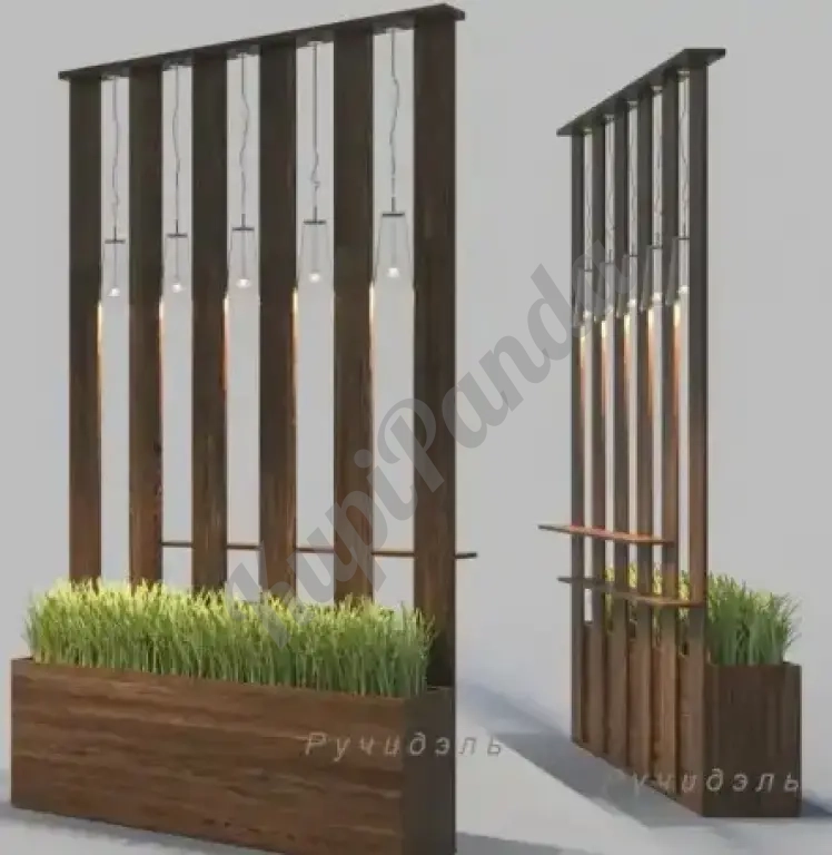 Мобильное кашпо с перегородкой