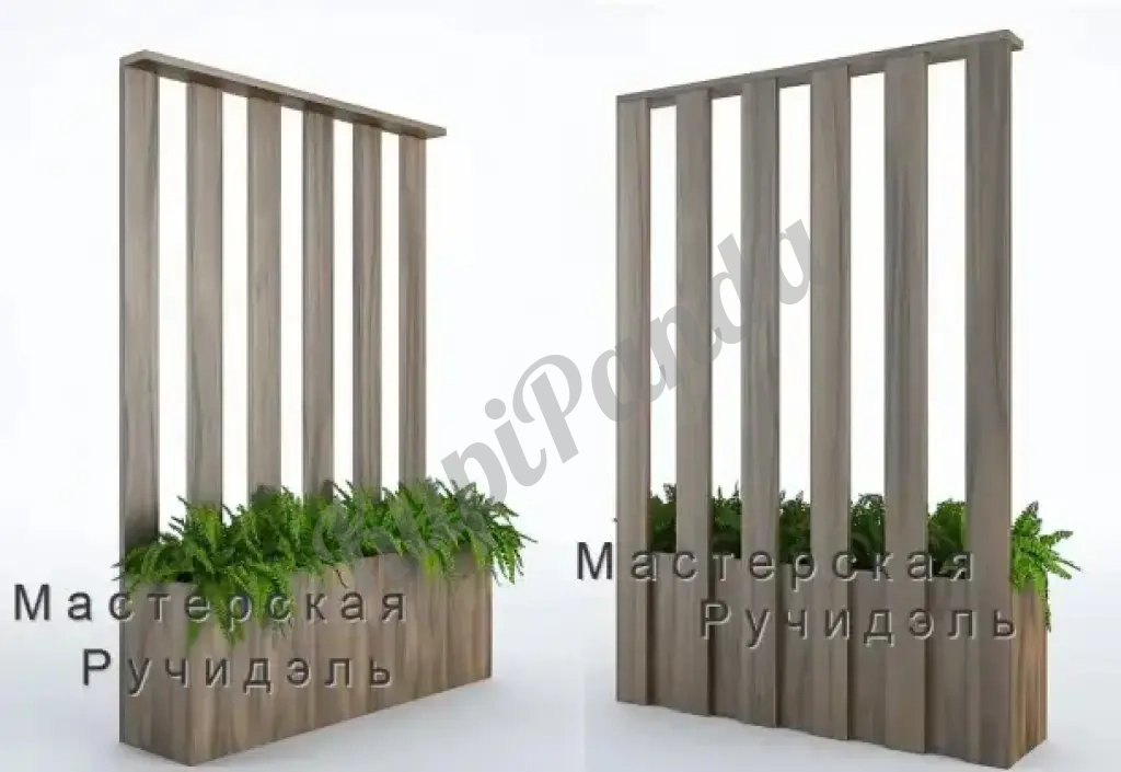 Мобильное кашпо с перегородкой