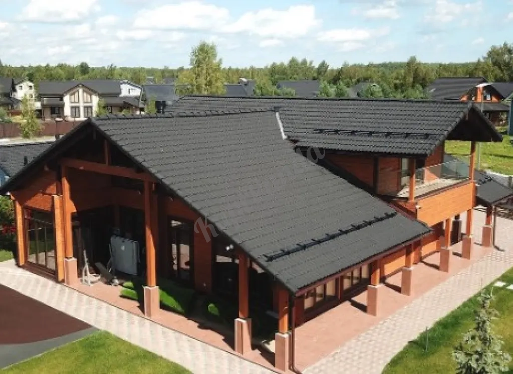 Натуральная черепица Kriastak (волновая и плоская)