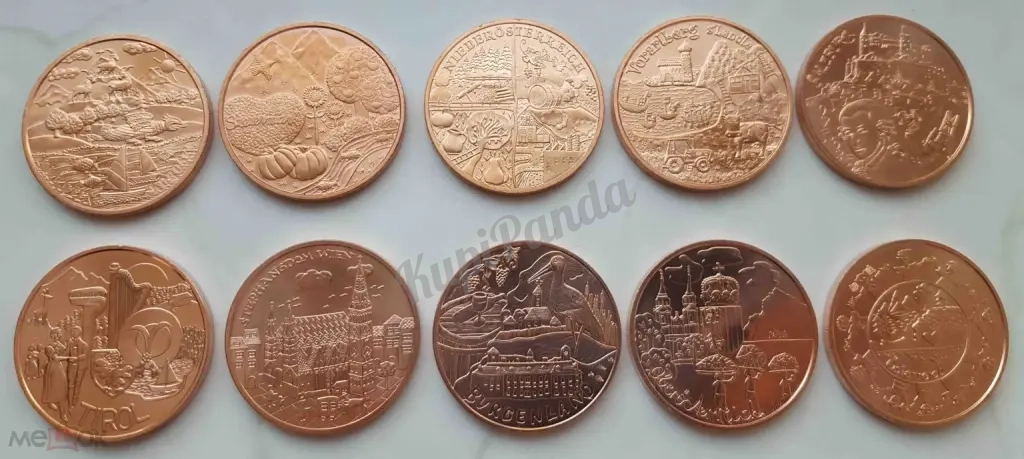 Монеты 10 евро серии «Федеральные земли Австрии»