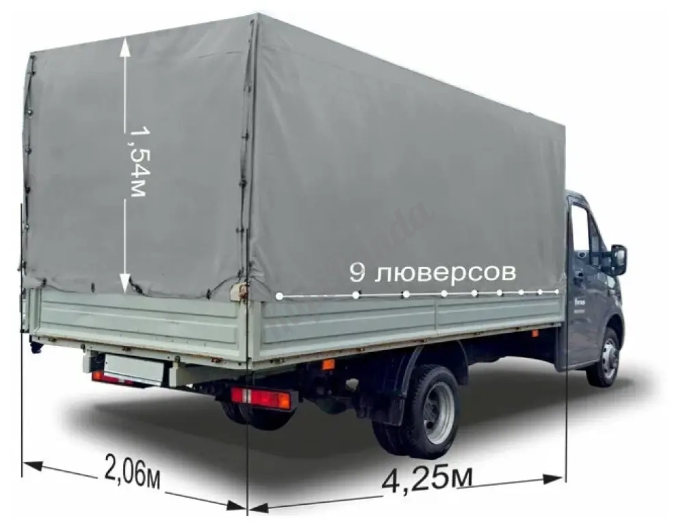 Тент прямоугольный на Газель 4,20