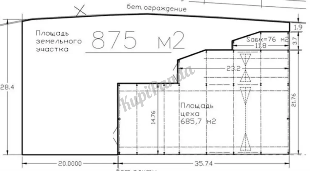 Аренда теплого цеха 685 м2 с кран-балкой на 5 т