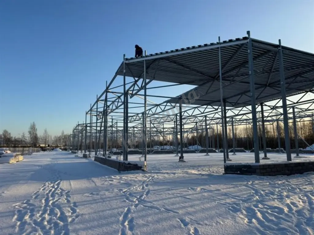 Аренда 4 новых ангаров под склад-производство 1350 м2 каждый