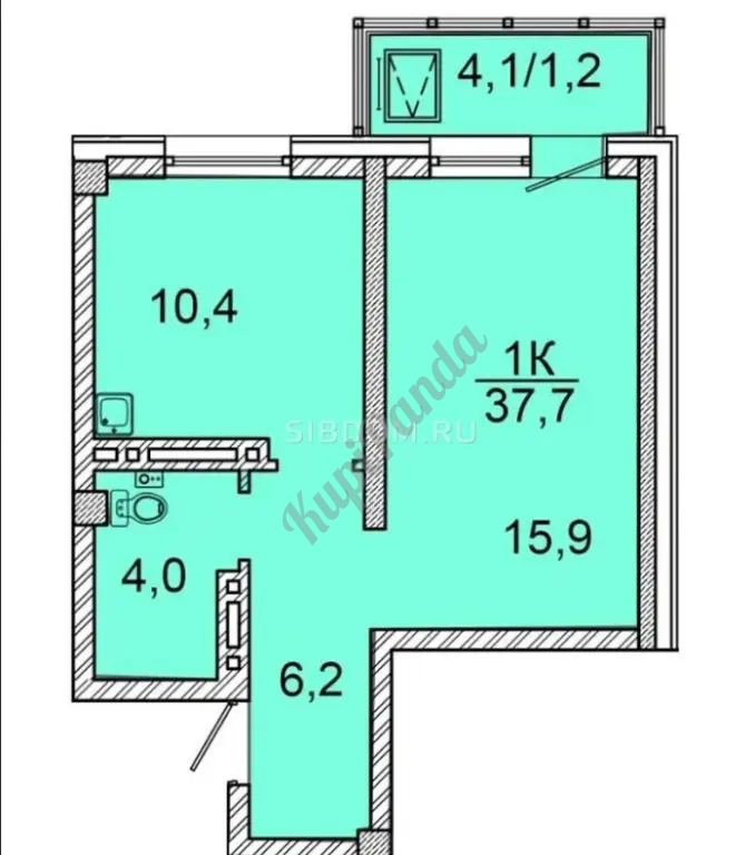 1-к. квартира, 37, 3 м², 15/24 эт.