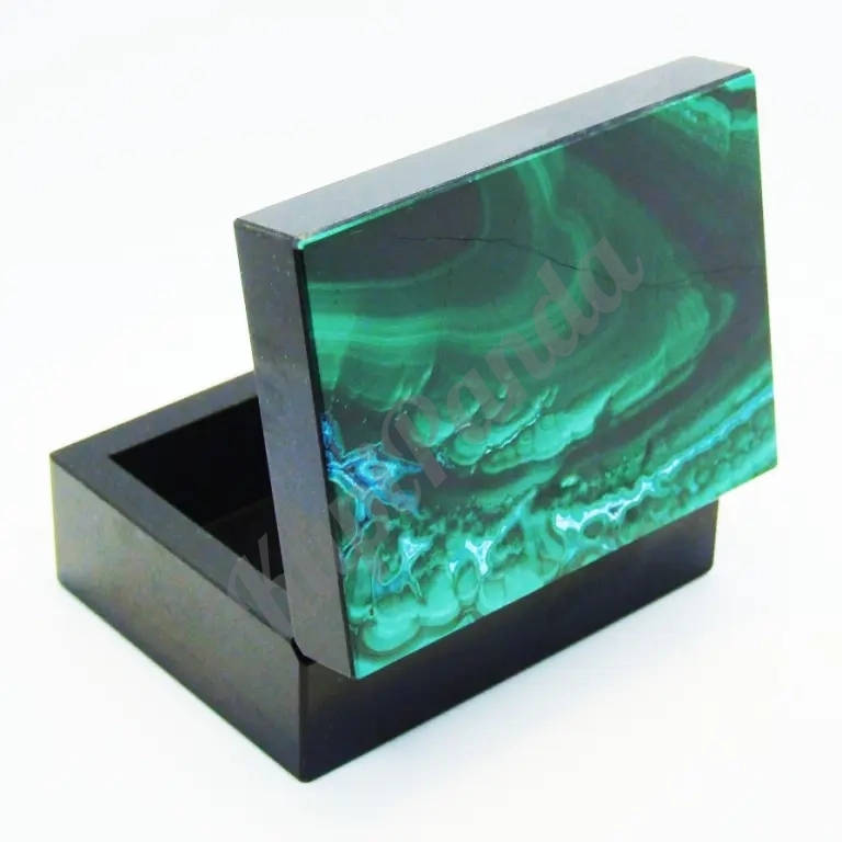 Малахит с Хризоколлой - Коллекционная Шкатулка