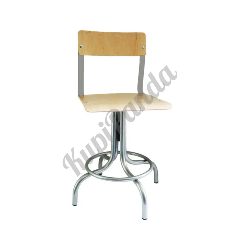 Стулья и табуреты на винтовой основе.