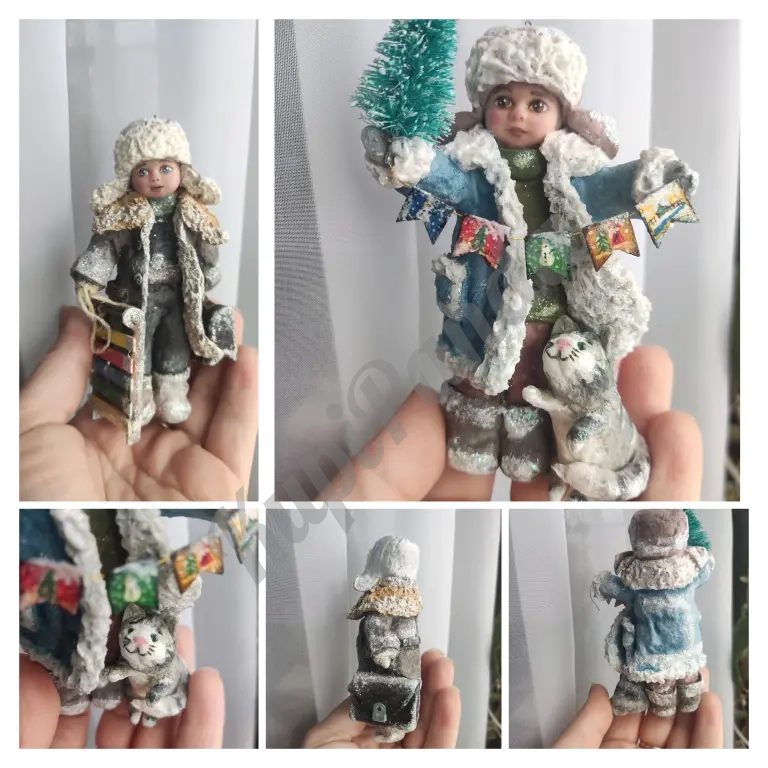 Ватные ёлочные игрушки