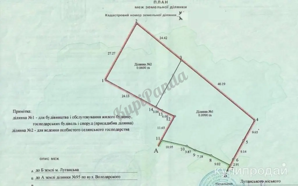 Продаются два приватизированных участка общей площадью 19,69 сотки!