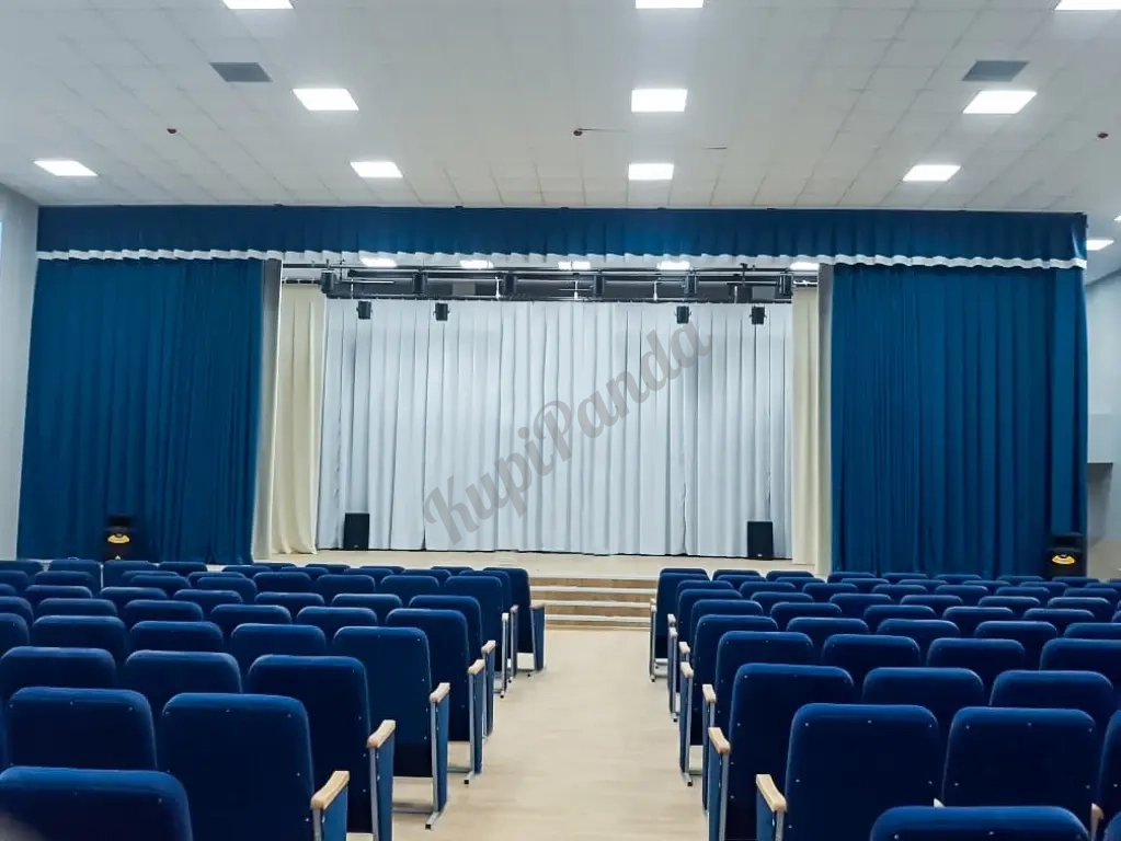 Пошив театральных штор для бюджетных организаций из негорючих тканей.