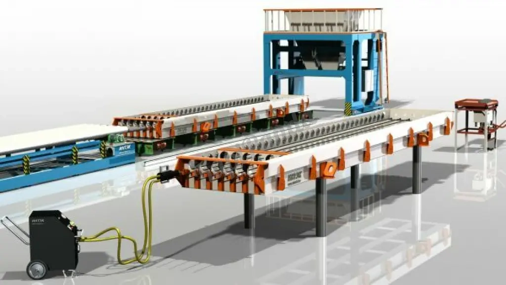 Тех. линия по производству пустотных плит ПК