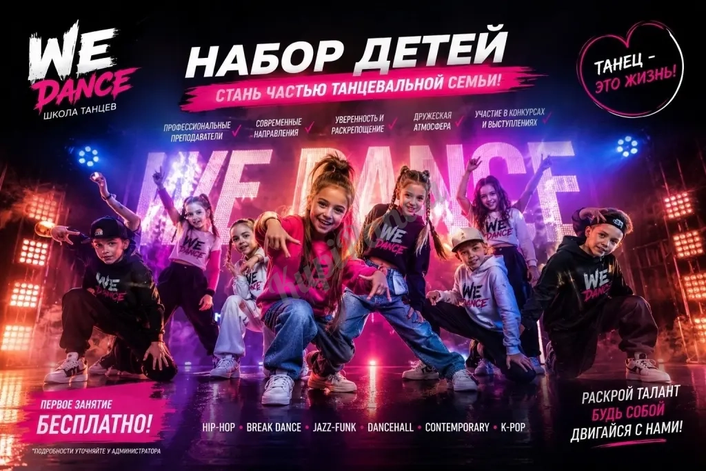 Набор в школу танцев WE DANCE