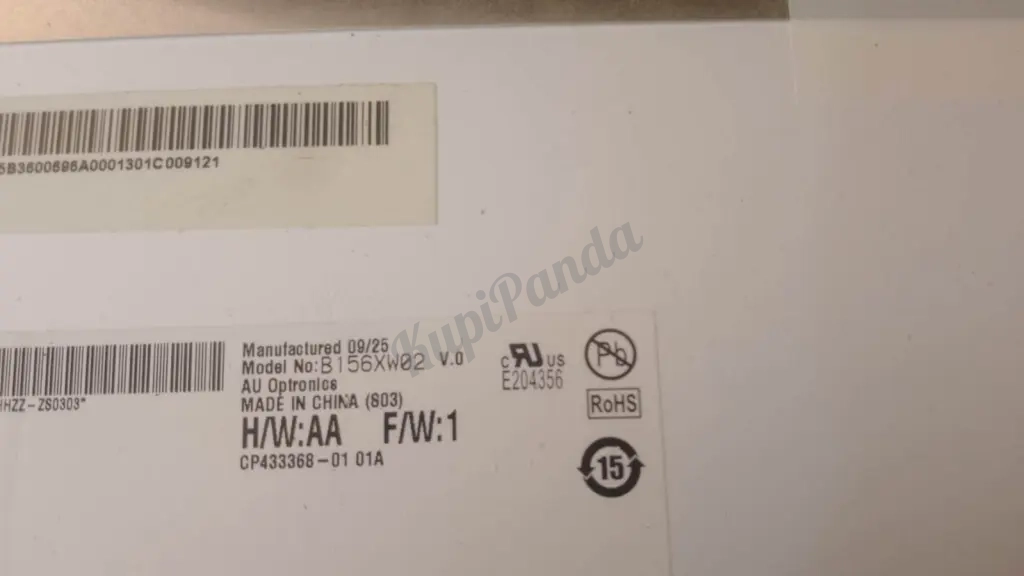 Матрица B156XW02 V0 бу в рабочем состоянии